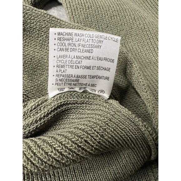 Juniper Blu Top Women’s Small Green V Neck Pullover Long Sleeve Sweater - Picture 13 of 14